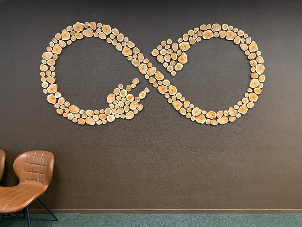 Natuurlijk houten logo