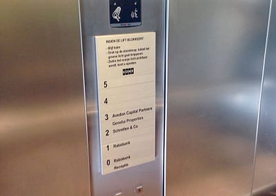 Verwisselbaar liftbordje