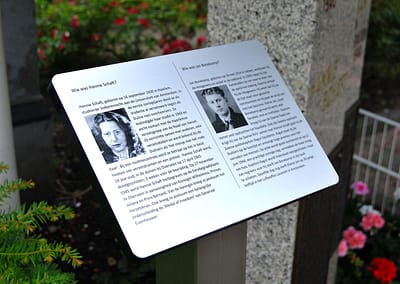 Herdenkingsbordje aluminium