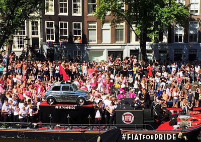 Boot aankleding voor gaypride