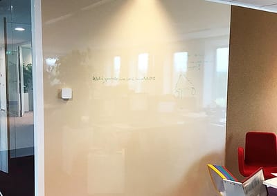Whiteboard op wand