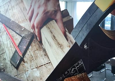 Dubbelzijdige glasfolie met print