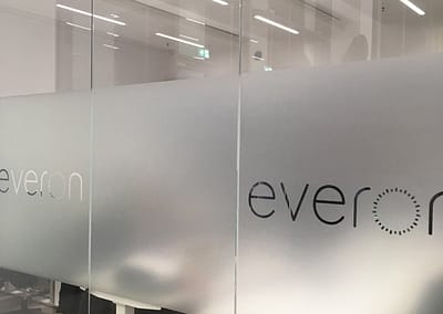 Privacy folie met logo