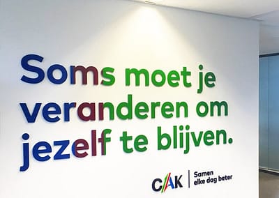 Tekst aan de wand