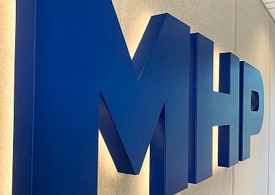 3D verlicht en onverlicht logo