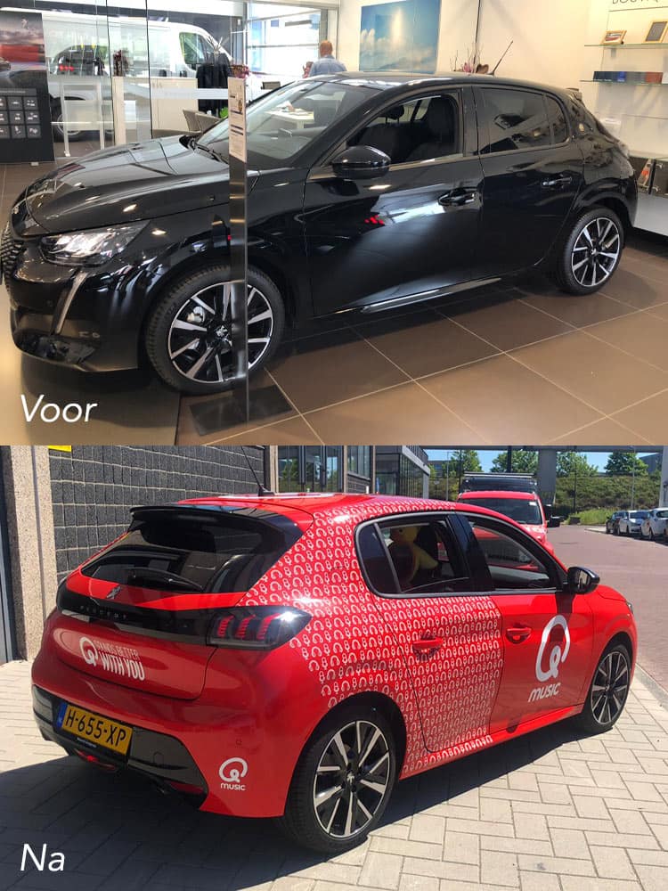 Carwrap met reclame