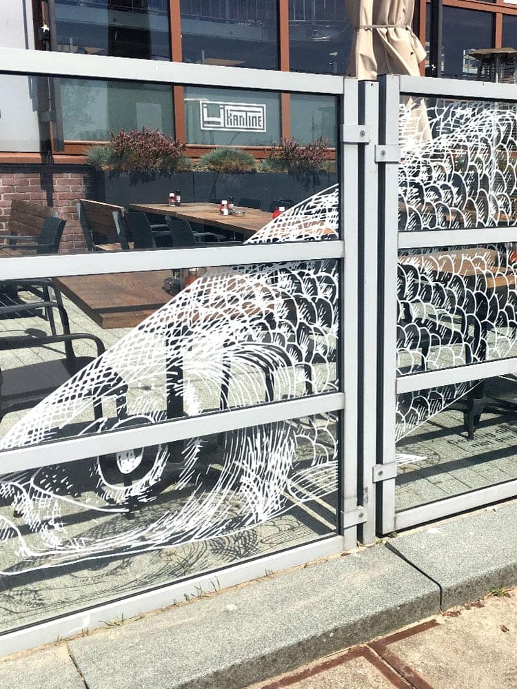 Uitgesneden folie voor terras